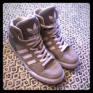 Adidas suede high tops